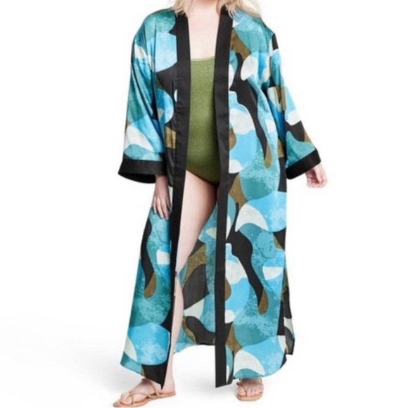 NWOT Fe Noel x Target Mixed Paint Print Cover-Up - Picture 4 of 10